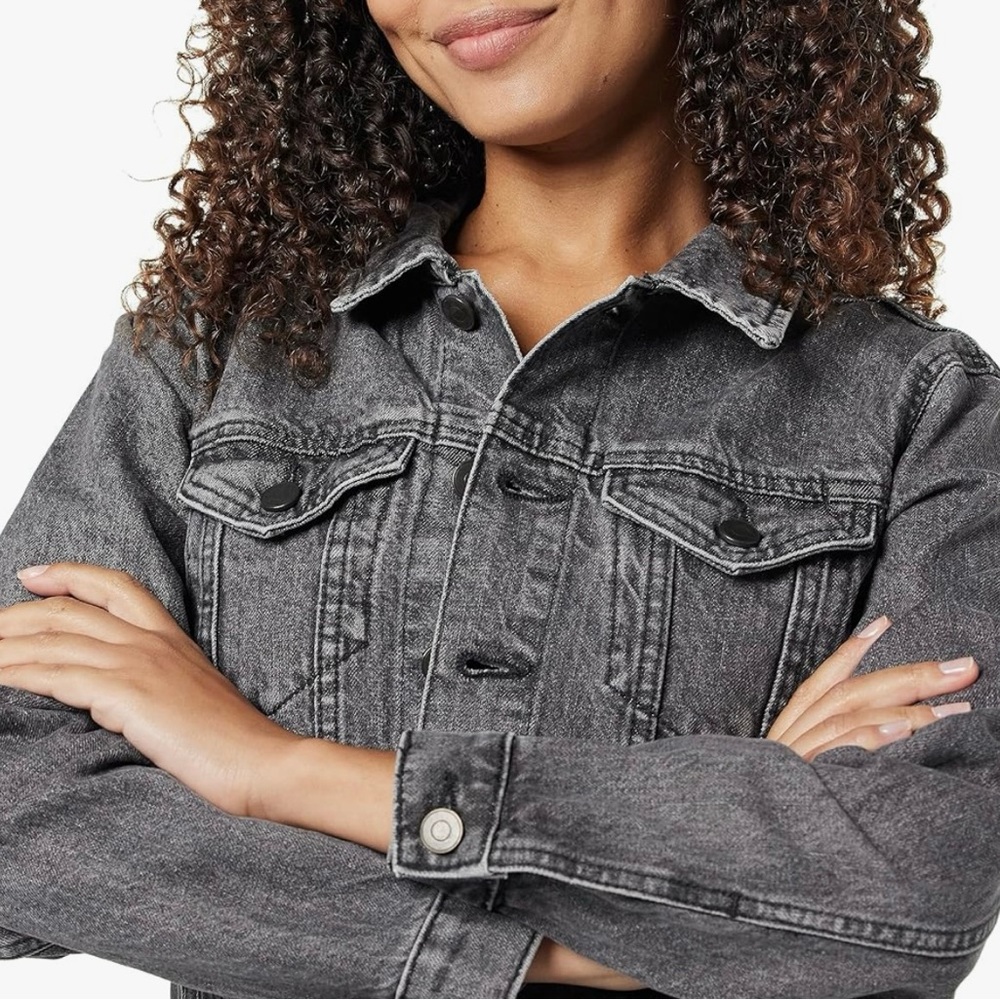 NWT The Drop Zain Women's  Faded Charcoal Jean Jacket -‎ Size XS